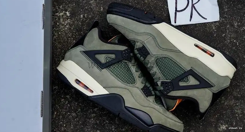 MATERIALS RETAIL Jordan PK READY GOD TO SHIP 4 Undefeated Olive Travis Scott 0510